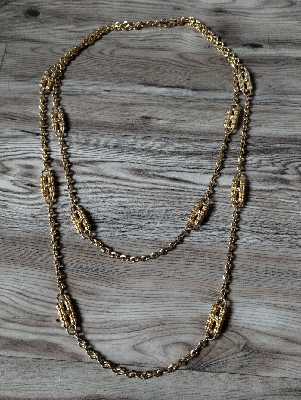 Camrose & Kross JBK Jacqueline Kennedy Gold Tone Double Row Paperclip Necklace